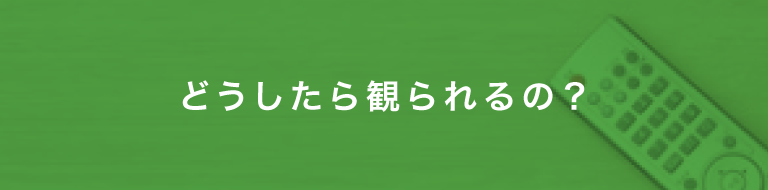 どうしたら観られるの？